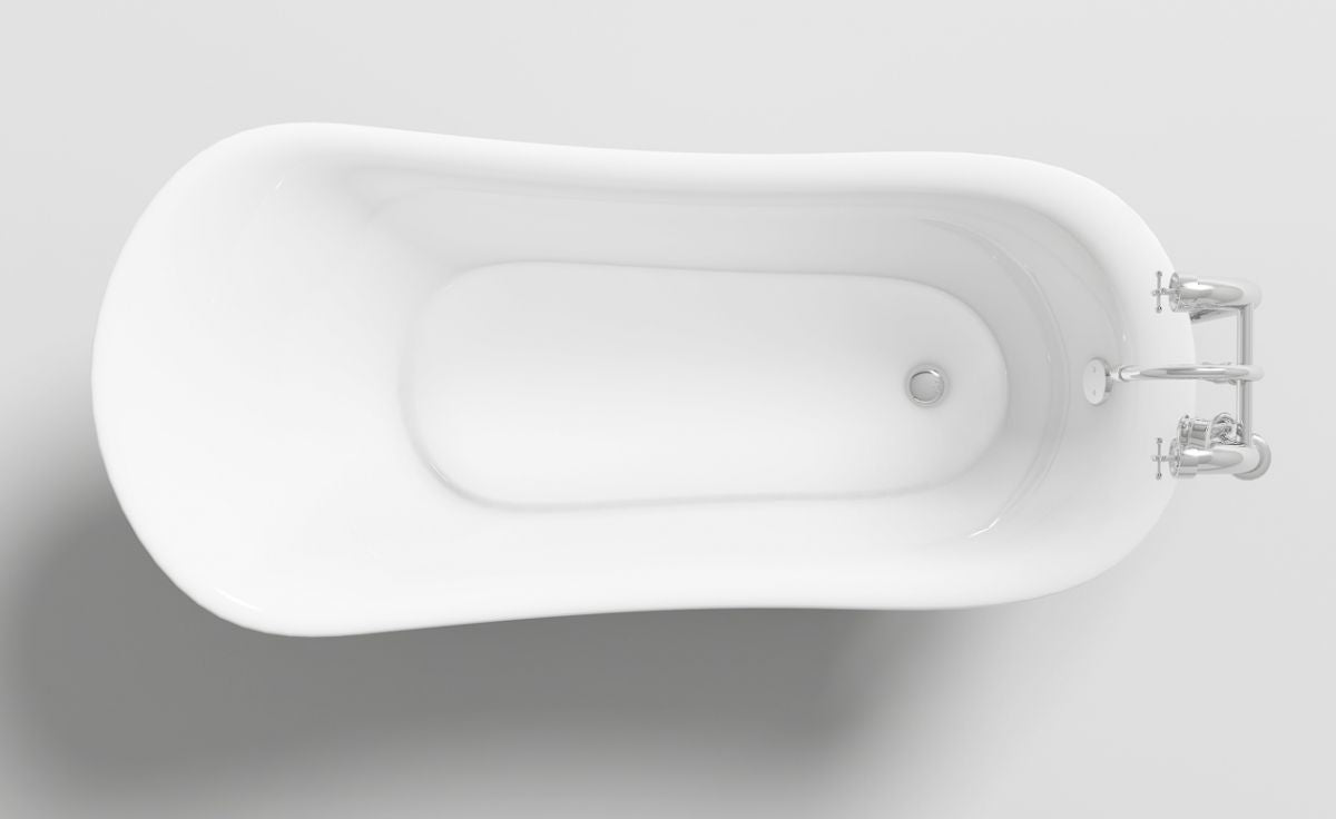 Vasca da Bagno Cesano in Acrilico 160x72x75 con Scarico e Troppo Pieno - Eleganza senza Tempo e Funzionalità Pratica