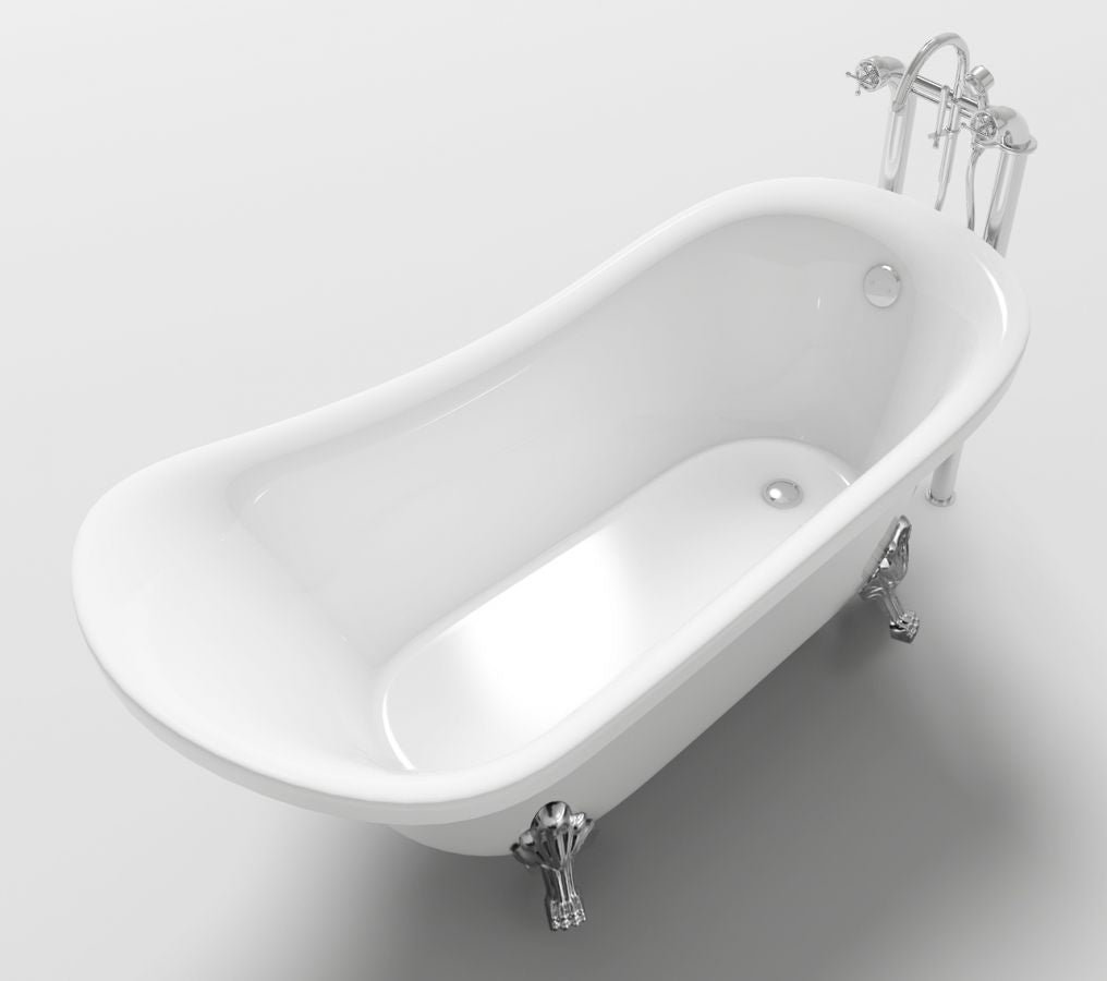 Vasca da Bagno Cesano in Acrilico 160x72x75 con Scarico e Troppo Pieno - Eleganza senza Tempo e Funzionalità Pratica