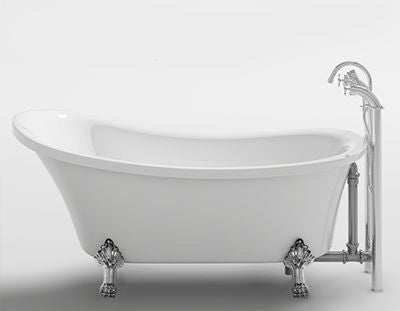 Vasca da Bagno Cesano in Acrilico 160x72x75 con Scarico e Troppo Pieno - Eleganza senza Tempo e Funzionalità Pratica