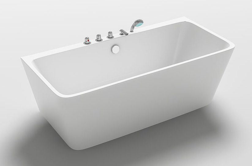 Vasca da Bagno Iseo in Acrilico 170x75x58 con Scarico e Troppo Pieno - Design Raffinato e Funzionalità Pratica