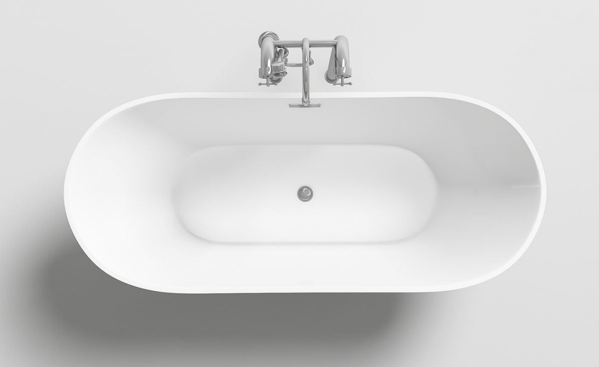 Vasca da Bagno Lugano in Acrilico con Scarico e Troppo Pieno - Design Elegante e Funzionalità Pratiche 150x75x58